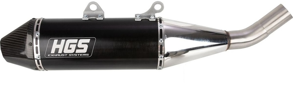 ( HGS ) (KO-217 ) KAW | KX/KXF 250 | (2017-2024) | enduro silencer | Black carbon titanium