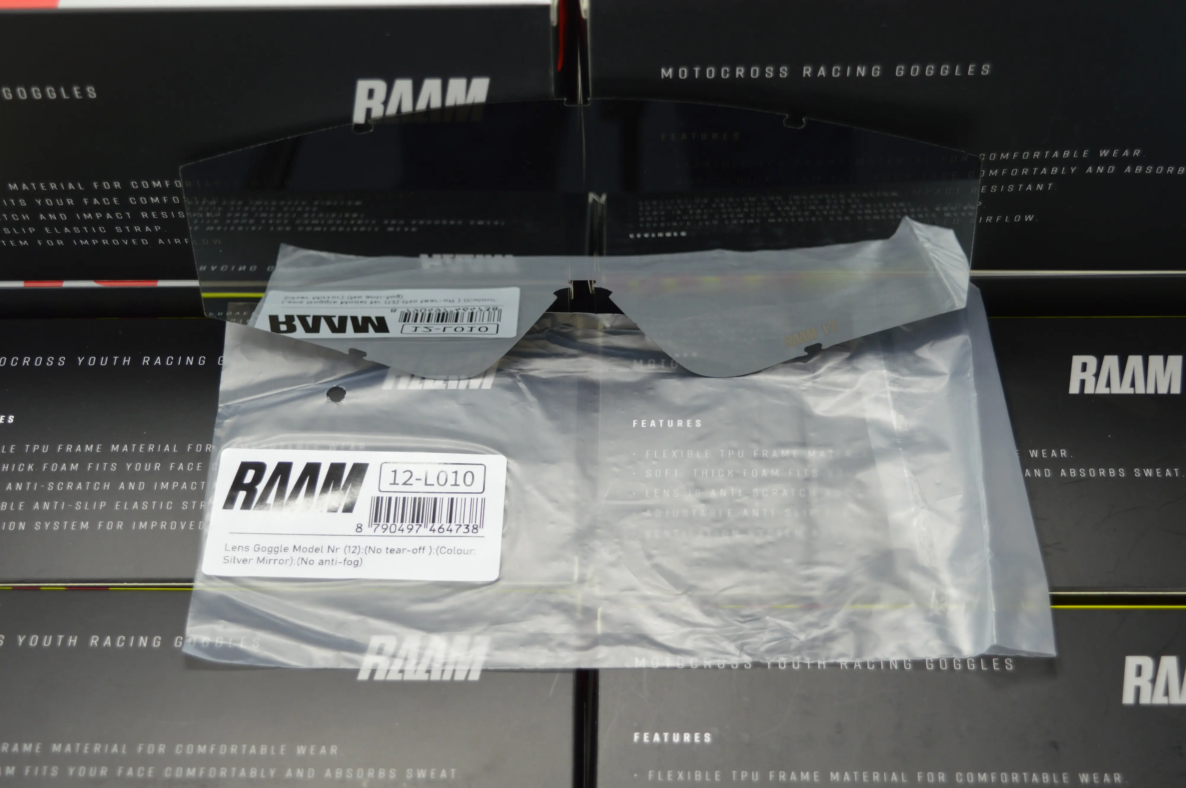 [R12-L010] Lens model Nr (12)  ,Colour: Silver Mirror