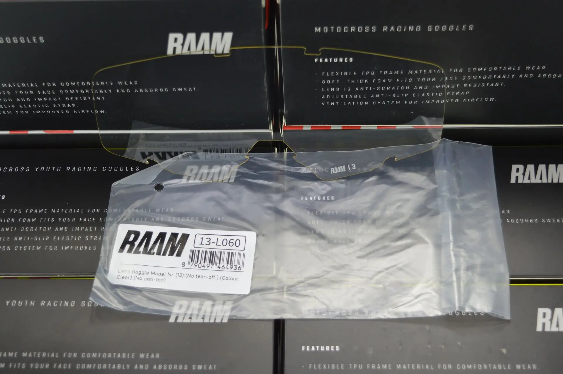 [R14-LR60] Lens model Nr (13)  ,Incl. Roll-off Hole | Colour: Clear