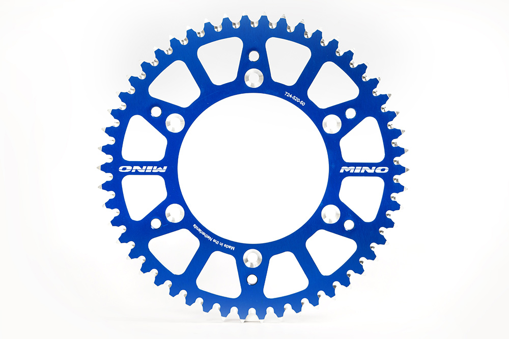 [xxx-MI-25-724-47-4] MINO Rear Sprockets 7075 , Fits :  ( KTM 724 )SXF  ,  EXC   , ALL    90 < (47, 4-Bleu)