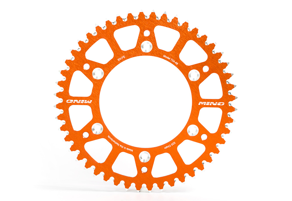 [MI-25-724-54-5] MINO Rear Sprockets 7075 , Fits :  ( KTM 724 )SXF  ,  EXC   , ALL    90 < (54, 5-Arancione)