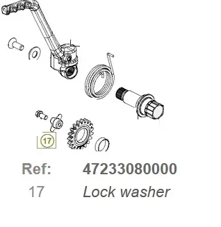 MINO : ( 10-1025 ) KTM WASHER GEAR KICKSTART  (Silver)