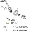 MINO : ( 10-1025 ) KTM WASHER GEAR KICKSTART  (Silver)
