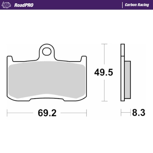 [406006] Moto-Master : Brake pad RoadPRO Carbon Racing