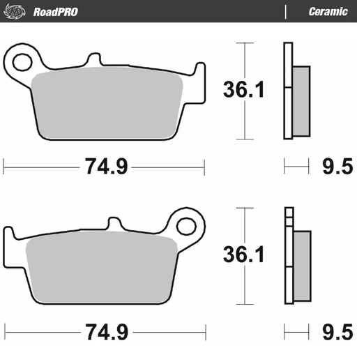 [417604] Moto-Master : Brake pad RoadPRO Ceramic