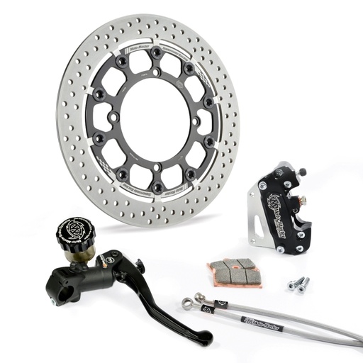 [313101] Supermoto Racing kit | Halo | Ø320mm | RMC | Triumph: TF  ( including modified master brake cylinder ,see lazer mark E on it)