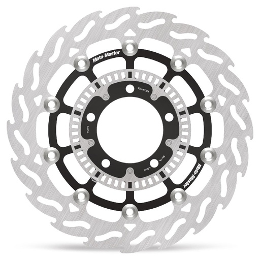 [112073] Moto-Master: Flame Road disc | Floating | Front | Left | Kawasaki: ER-6F,N (ABS), Versys (ABS) (Incl. ABS ring)