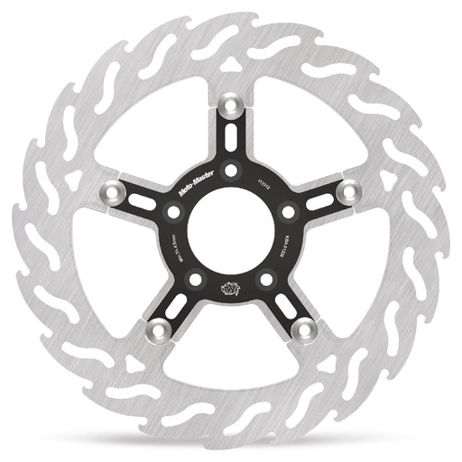 [112312] Harley Flame floating disc alu carrier black Ø300 left (8.7mm holes)