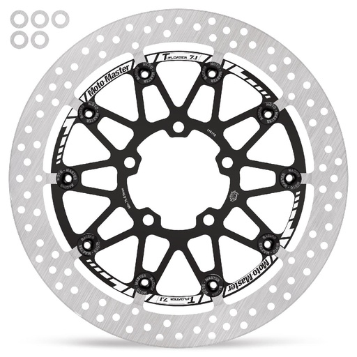 [116118] Moto-Master: Halo T-floater disc | Floating | Front | Ø330x7.1x32.0mm | Kawasaki: ZX10R 2016->