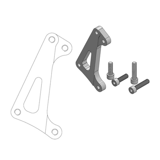 [211034] Moto-Master : Supermoto Racing adapter | Front | For Ø320mm | Yamaha