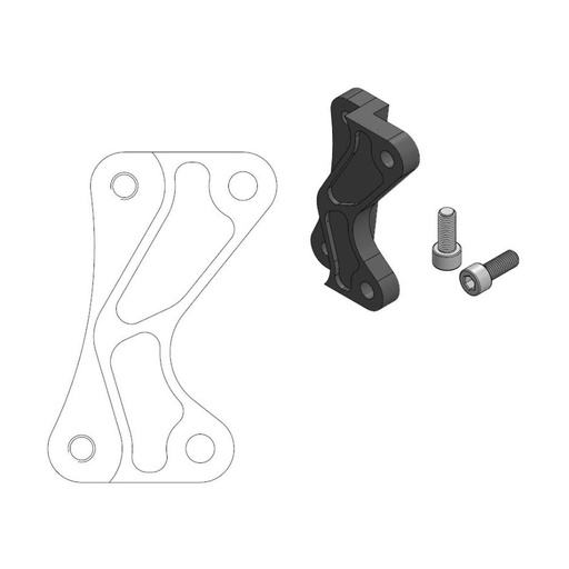 [211038] Moto-Master : Supermoto Street adapter | Front | For Ø320mm | Black | Yamaha