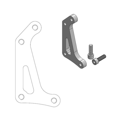 [211069] Moto-Master : Supermoto Racing adapter | Front | For Ø320mm | Honda: CRF250/450 2015>