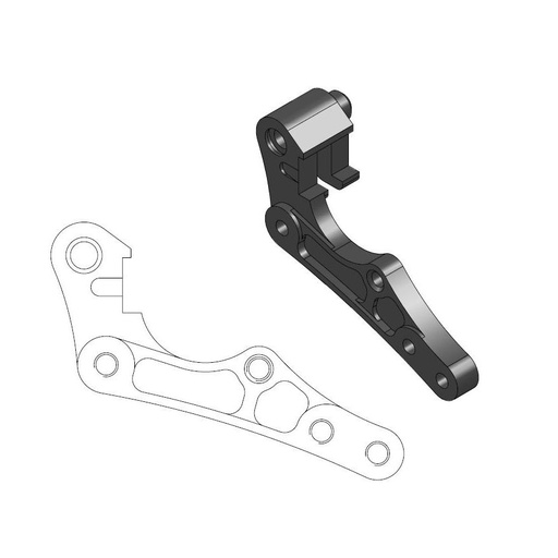 [211080] Moto-Master: Adapter | Front | For Ø270mm | Black | Sherco