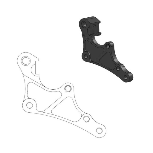 [211091] Moto-Master: Supermoto Street adapter | Front | For Ø320mm | Black | GasGas