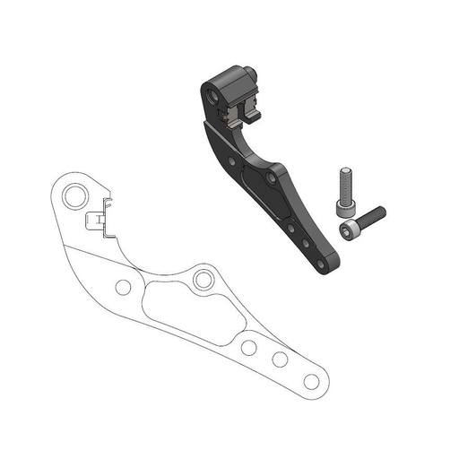 [211096] Moto-Master : Adapter | Front | For Ø298mm | Black | KTM, Husqvarna 2010< (incl. clip)