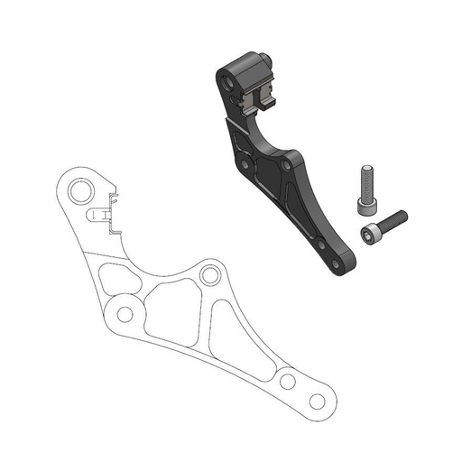 [211097] Moto-Master : Supermoto Street adapter | Front | For Ø320mm | Black | KTM, Husqvarna (incl. clip)