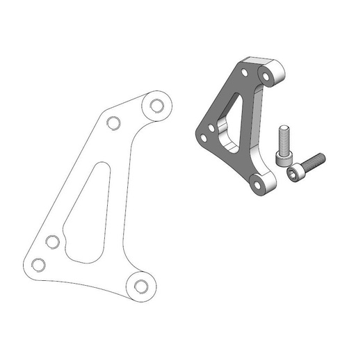 [211114] Moto-Master: Supermoto Racing adapter | Front | For Ø320mm | KTM: 690 Enduro, Husqvarna: 701 Enduro