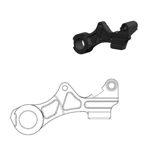 [211115] Moto-Master : Adapter | Rear | For Ø220mm | Black | Yamaha Factory