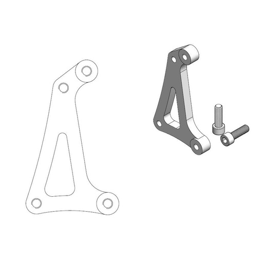 [211123] Moto-Master : Supermoto Racing adapter | Front | For Ø320mm | TM