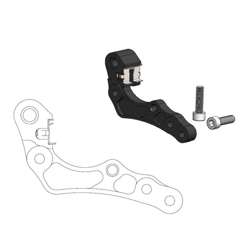 [211138] Moto-Master : Adapter | Front | For Ø260mm | Black | KTM, Husqvarna (incl. clip)