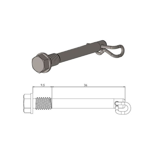 [213042] Moto-Master brake pad pin