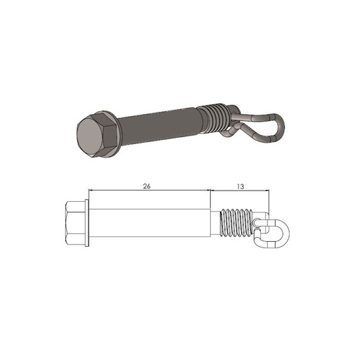 [213044] Moto-Master : Brake pad pin