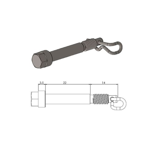 [213045] Moto-Master : Brake pad pin