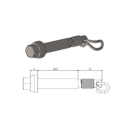 [213046] Moto-Master : Brake pad pin