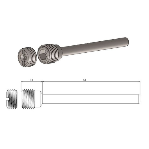 [213047] Moto-Master : Brake pad pin