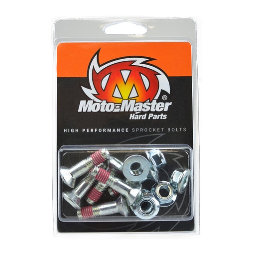 [213068] Moto-Master :  Japanese sprocket bolt kit: 6x M8-30mm Allen head bolt, thread patch pre-applied. 6xM8-Flanged Fuji lock nut