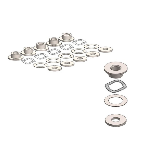 [213072] BMW fitting kit for OEM riveted 4.5mm 12/2007->