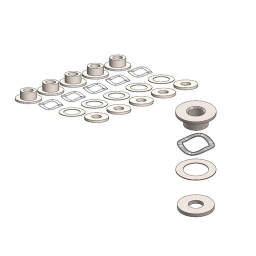 [213074] BMW fitting kit for OEM riveted 5.0mm 12/2007->