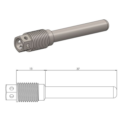 [213121] Moto-Master :  Brake pad pin Race-drilled front: Honda, BETA, Kawasaki, Suzuki, Yamaha