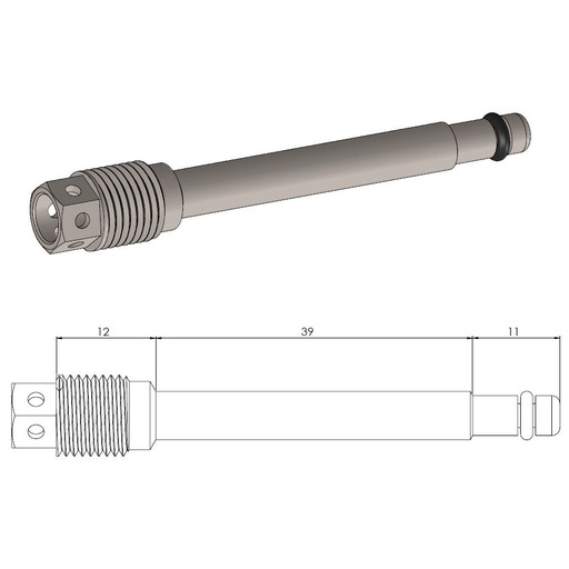 [213124] Moto-Master :  Brake pad pin Race-drilled rear: Honda