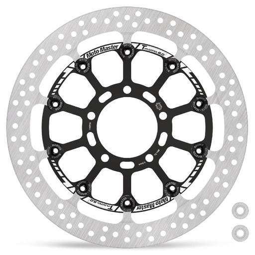 [314004] Moto-Master: Halo T-floater disc | Floating | Front | Ø320x6.0x31.0mm | Kawasaki: ZX6R, ZX10R oversize (Incl. spacers)