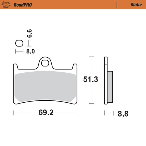 [401403] Brake pad RoadPRO Scooter