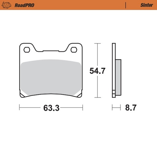 [401801] Moto-Master : Brake pad RoadPro | Sinter front