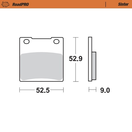 [401902] Moto-Master: Brake pad RoadPro | Sinter rear