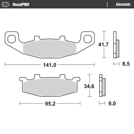 [402104] Moto-Master : Brake pad RoadPro | Ceramic