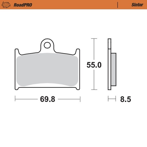 [402401] Moto-Master : Brake pad RoadPro | Sinter front