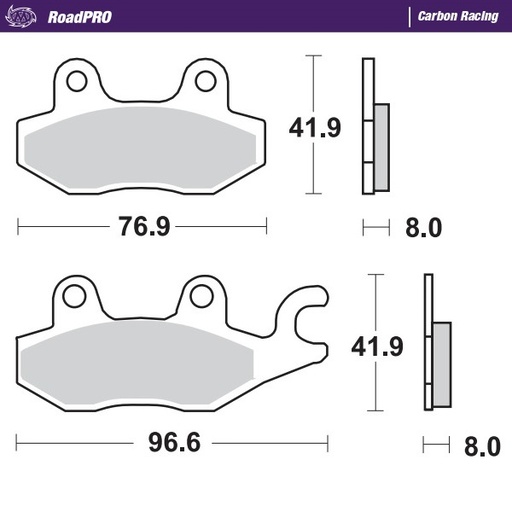 [402906] Moto-Master : Brake pad RoadPro | Carbon Racing
