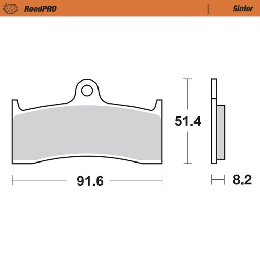 [403501] Moto-Master :  Brake pad RoadPRO Sinter front