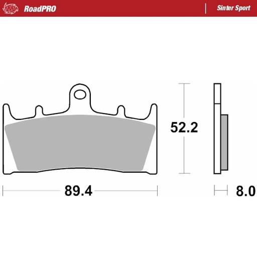 [403605] Moto-Master: Brake pad RoadPro | Sinter Sport