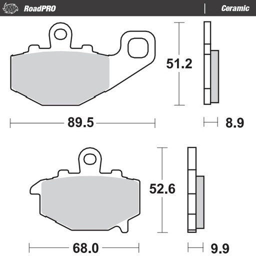 [403704] Moto-Master : Brake pad RoadPro | Ceramic