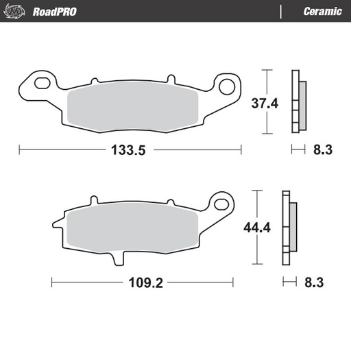 [404104] Moto-Master : Brake pad RoadPro | Ceramic