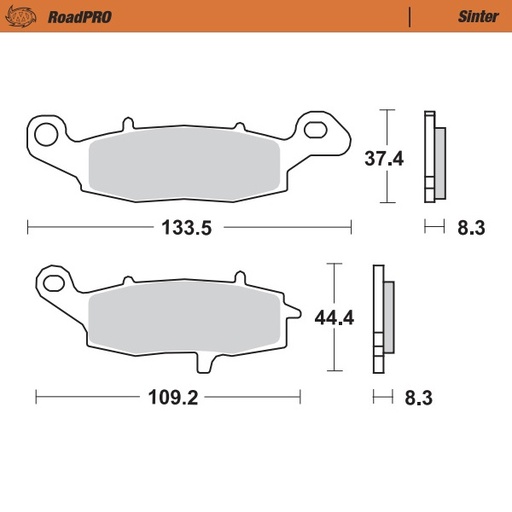[404201] Moto-Master: Brake pad RoadPro | Sinter front