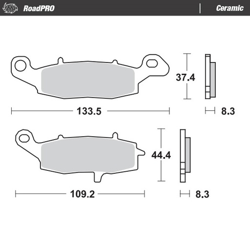 [404204] Moto-Master :  Brake pad RoadPRO Ceramic