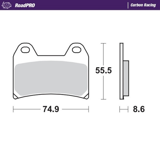 [404306] Moto-Master :  Brake pad RoadPRO Carbon Racing