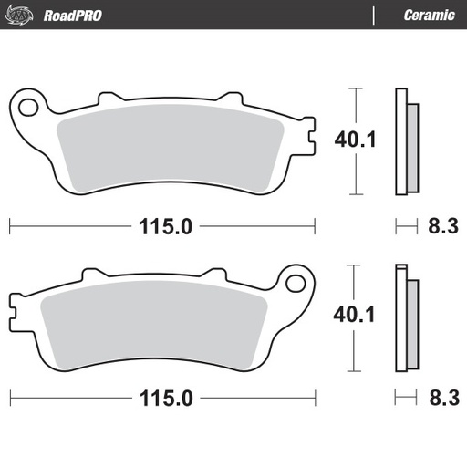 [405104] Moto-Master : Brake pad RoadPro | Ceramic