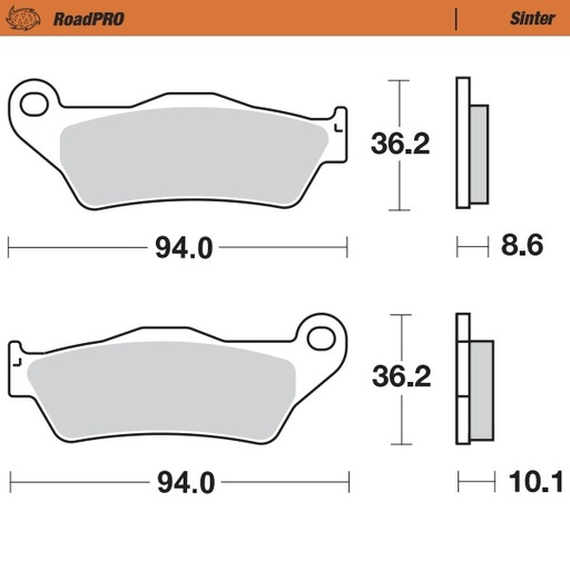 [405402] Moto-Master : Brake pad RoadPro | Sinter rear